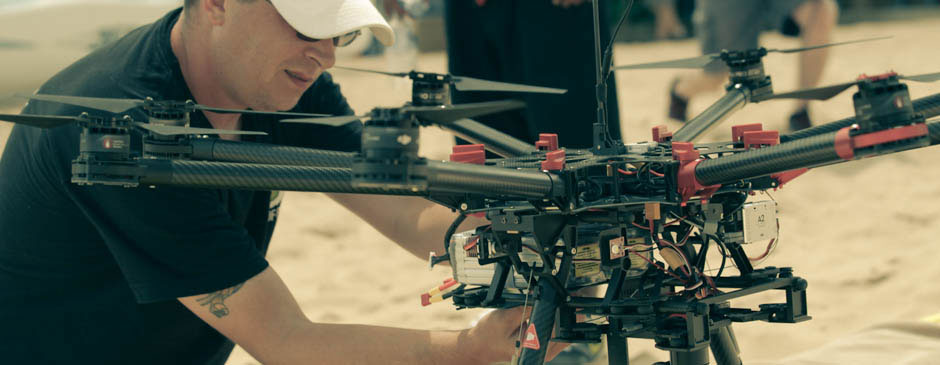 drone pilot prepping for uav aerial real estate video in Colorado