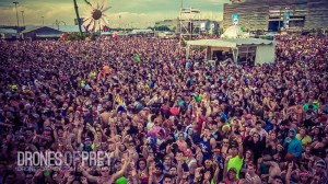 Capture what photographers can't with drones - Drone crowd photos at the Electric Daisy Carnival in NY