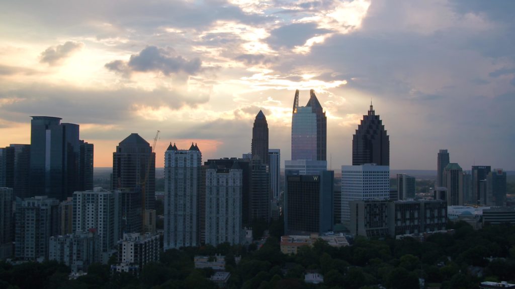 Atlanta Sunset Drone Photo